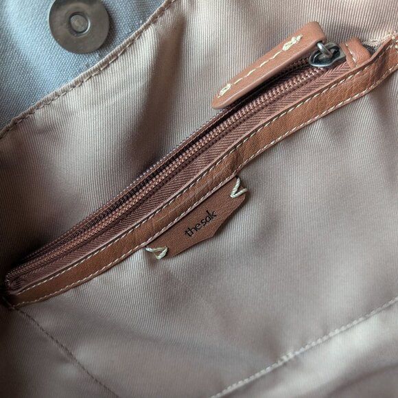 SAK LOS FELIZ SOFT SUPPLE LEATHER SLOUCHY HOBO TOTE SIZE LARGE DOVE GRAY - Picture 6 of 11